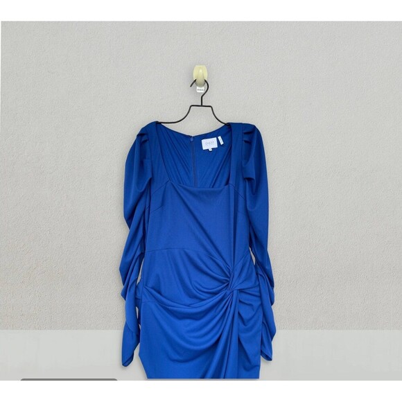 One33 Social Square-Neck Long-Sleeve Ruched Dress size 8 - Picture 3 of 11